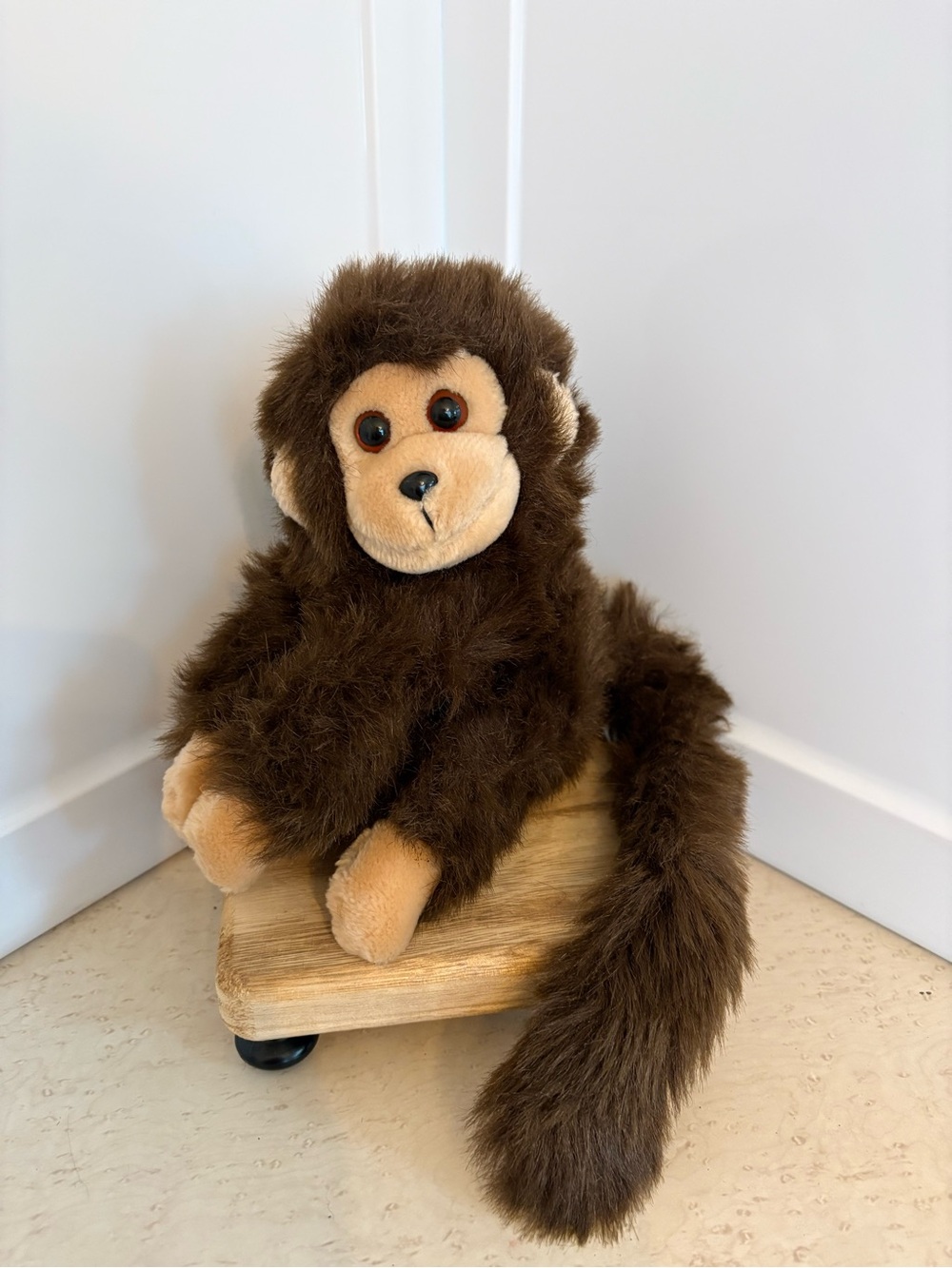 Vintage “Mischief” monkey plush made by Ty in 1987